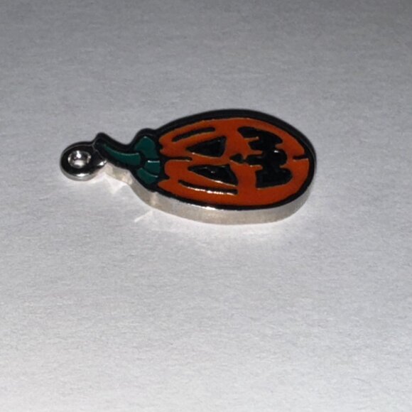 Enamel Jack-O-Lantern Pumpkin Pendant - Picture 3 of 10